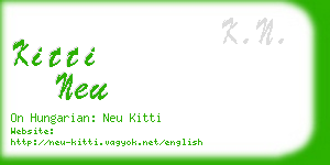 kitti neu business card